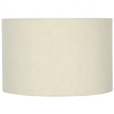 50cm Cream Self Lined Linen Drum Shade
