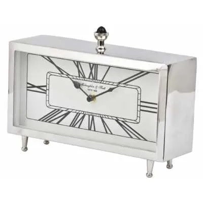 Nebolo Nickel Rectangular Table Clock