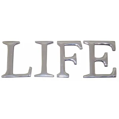 9cm Cast Aluminium Life Letters