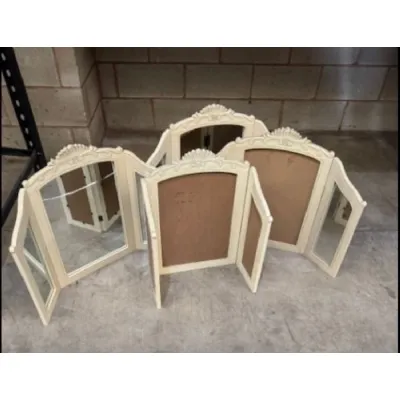 French Country Triple Dressing Table Mirror(Need Glass) JOB LOT OF 4