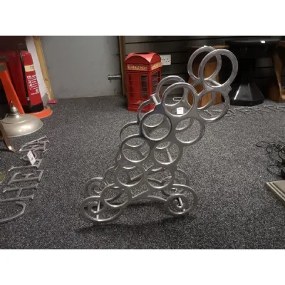 75cm Aluminium Wine Rack (11 Bottles)
