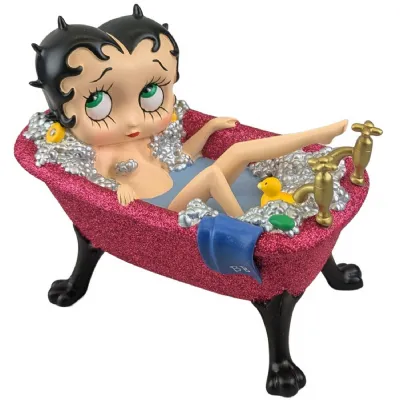 Betty Boop Bath Tub Fuchsia Pink Glitter 20cm