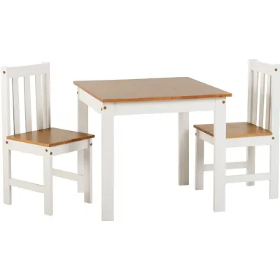 Ludlow 1+2 Dining Set White Oak Lacquer