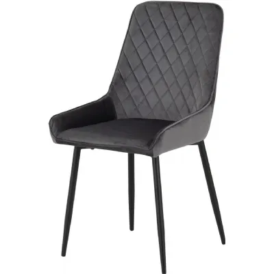 Avery Chair (Box of 2) Grey Velvet