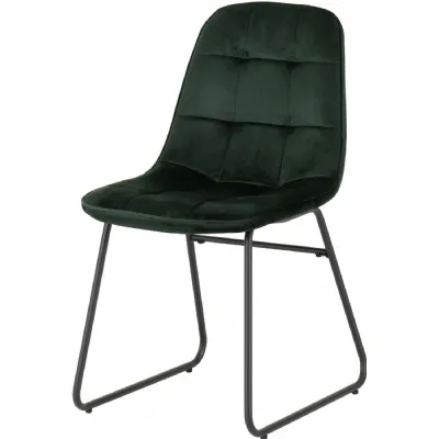 Lukas Chair (Box of 2) Emerald Green Velvet