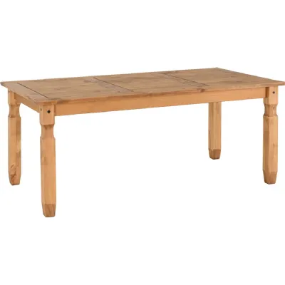 Corona 6' Dining Table Distressed Waxed Pine