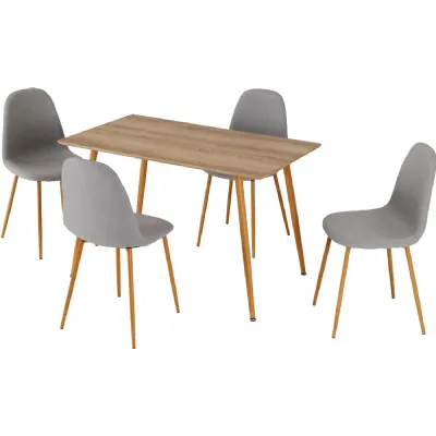Barley Dining Table Oak Veneer Oak Effect
