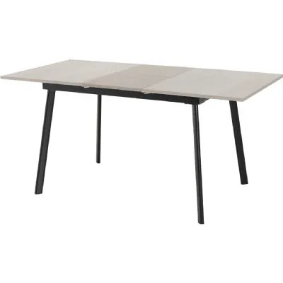 Avery Extending Dining Table Concrete Grey Oak Effect Black