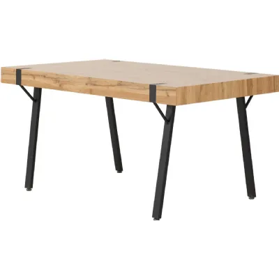 Treviso Dining Table Light Oak Effect Black