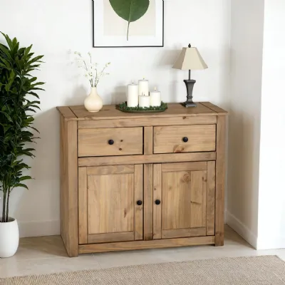 Panama 2 Door 2 Drawer Sideboard Natural Wax