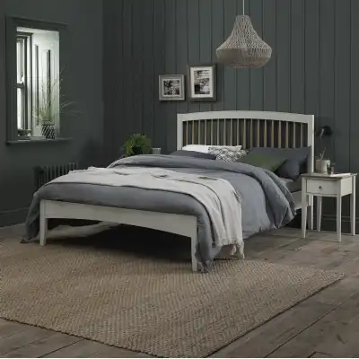 Grey Painted Scandi Oak Double Bed