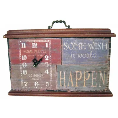 Do, Wish, Happen Table Clock 33cm