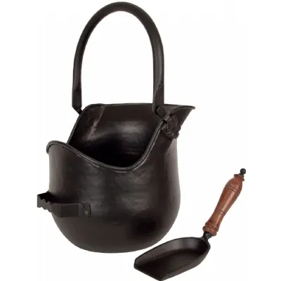 Bucket With Shovel Black Finish 46cm