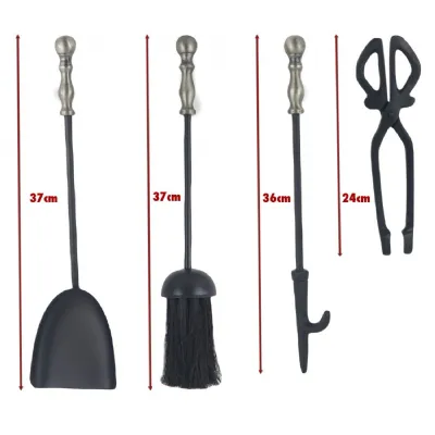 Companion Set Black Pewter Finish 42cm