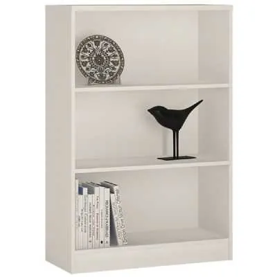 4 You Medium Wide Bookcase In Pearl White