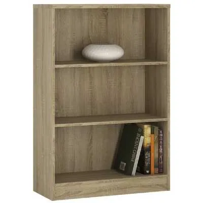 4 You Medium Wide Bookcase in Sonama Oak
