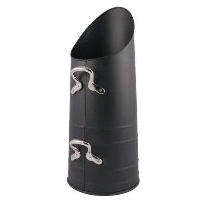 Anthracite Hod (Heavy Handles) Black with Nickel Handles 54cm
