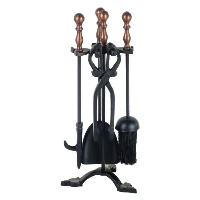 Companion Set With Copper Top Small 42cm