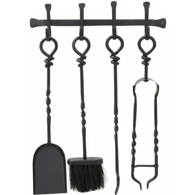 Hanging Companion Set Black Finish 58cm