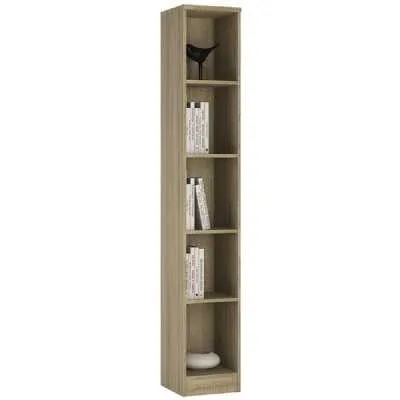4 You Tall Narrow Bookcase in Sonama Oak