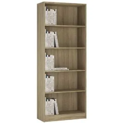 4 You Tall Wide Bookcase in Sonama Oak