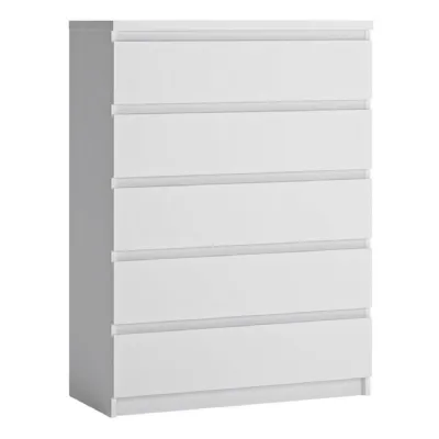 Fribo Chest Of 5 Drawers in Alpine White