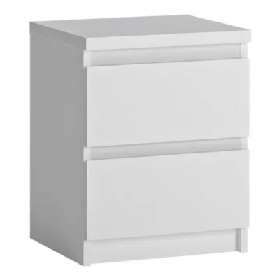 Fribo Bedside Cabinet 2 Drawer in Alpine White