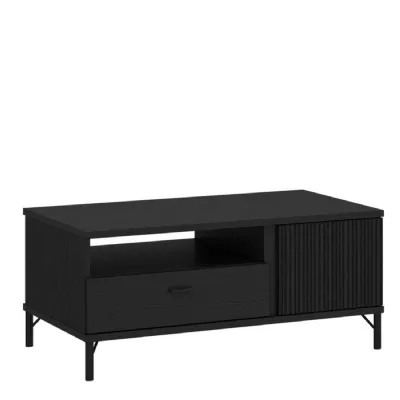 Lusaka Coffee Table 2 Door 1 Drawer in Black Graphite