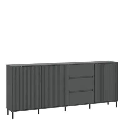 Avenale Sideboard 3 Door 3 Drawer in Anthracite