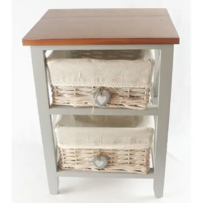 2 Basket Chest with hearts 48.5cm