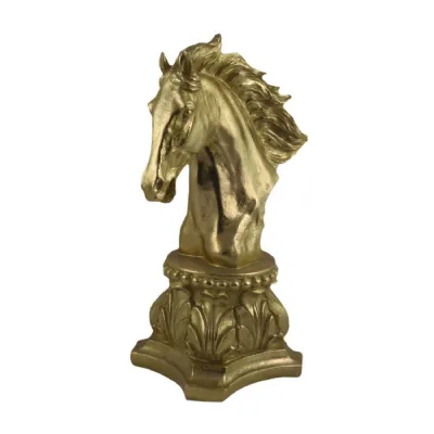 Horse Head Bust 41cm Gold Finish
