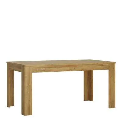 Traditional Oak Finish Large Extending 8 Seater Dining Table