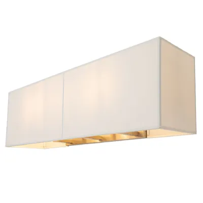 Cream Shade Long Rectangular Wall Lamp