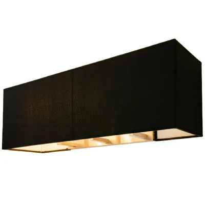 Black Long Shade Rectangular Wall Lamp