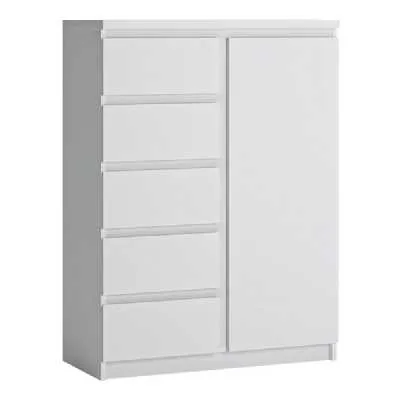 Fribo 1 door 5 drawer cabinet in White
