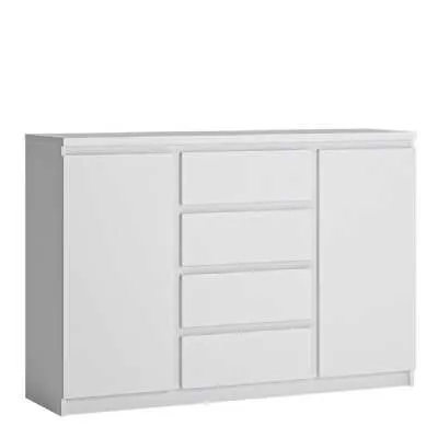 Fribo 2 door 4 drawer sideboard in White