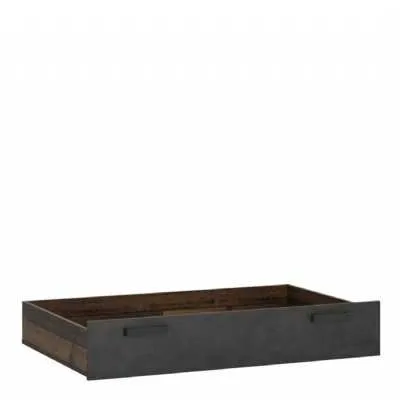 Brooklyn Underbed Drawer in Walnut and Dark Matera Grey