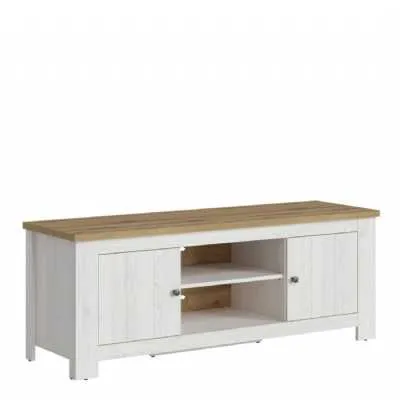 Celesto 2 Door TV Unit in White and Oak