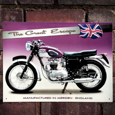 Triumph TR6 Trophy Metal Sign 41cm