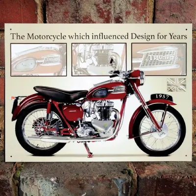 Triumph Speed Twin Metal Sign 41cm