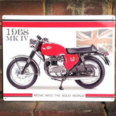 BSA Spitfire 1968 Metal Sign 41cm