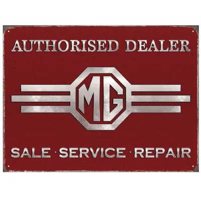 MG Authorised Dealer Metal Sign 41cm TBD