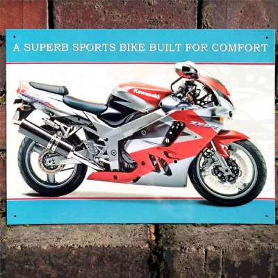 Kawasaki Ninja ZX 9R Metal Sign 41cm