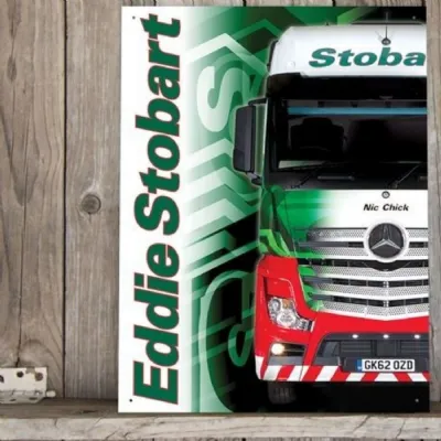 Eddie Stobart Nic Chick Metal Sign 41cm