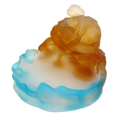 Crystal Glass Male Figures Bowl 23cm