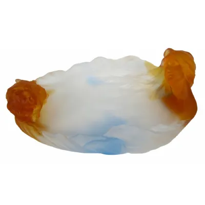 Crystal Glass Figures Bowl 29cm