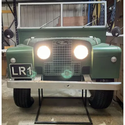 Green Metal Land Rover Model with LED Headlights 119cm