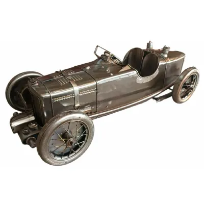 Polished Metal 1930's Super Charged Le Mans Racer 60cm