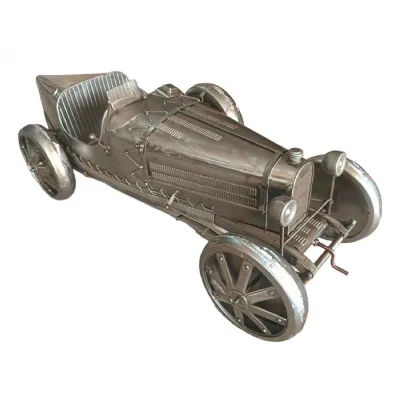 Polished Metal 1920's Vintage Boat Tail Racing Car 124 cm