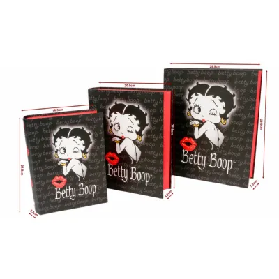 Set Of 3 Betty Boop Book Boxes 29.8cm